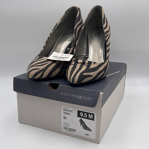 Worthington Zebra Stilettos 9.5 medium - Picture 7 of 10
